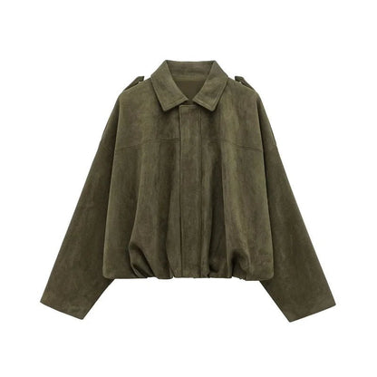 Oversized Suede Jacket – Relaxed Drop - Shoulder Fit - LunaKit.LTD