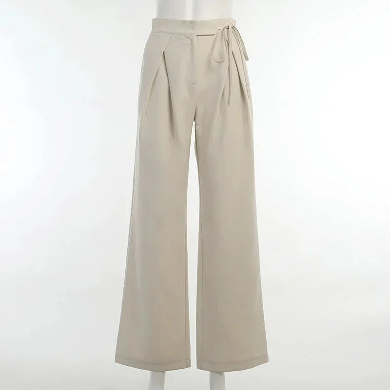 Plain Wide - Leg Pants – Casual High - Waist Fit - LunaKit.LTD
