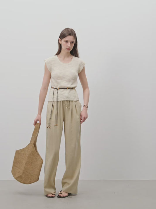 Minimalist Linen Pants – Relaxed High-Waist Summer Chic