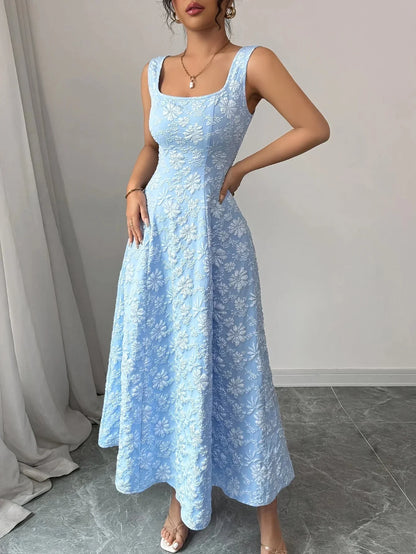 Printed A - Line Sundress – Feminine Summer Look - LunaKit.LTD