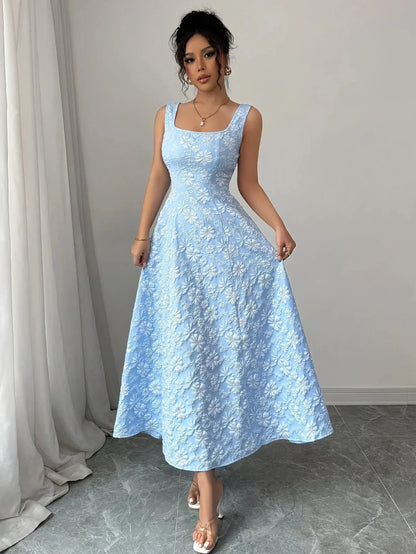 Printed A - Line Sundress – Feminine Summer Look - LunaKit.LTD