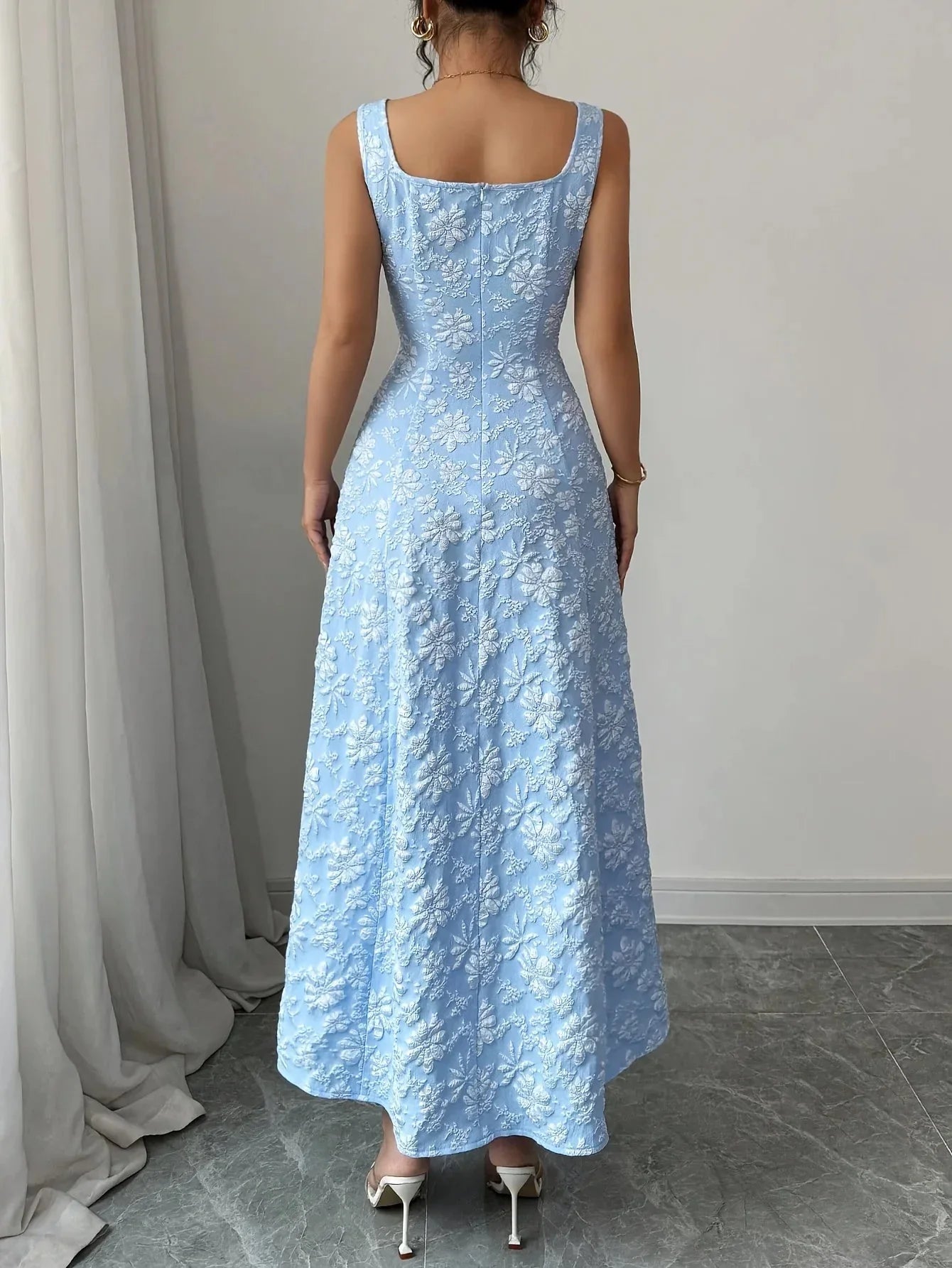 Printed A - Line Sundress – Feminine Summer Look - LunaKit.LTD