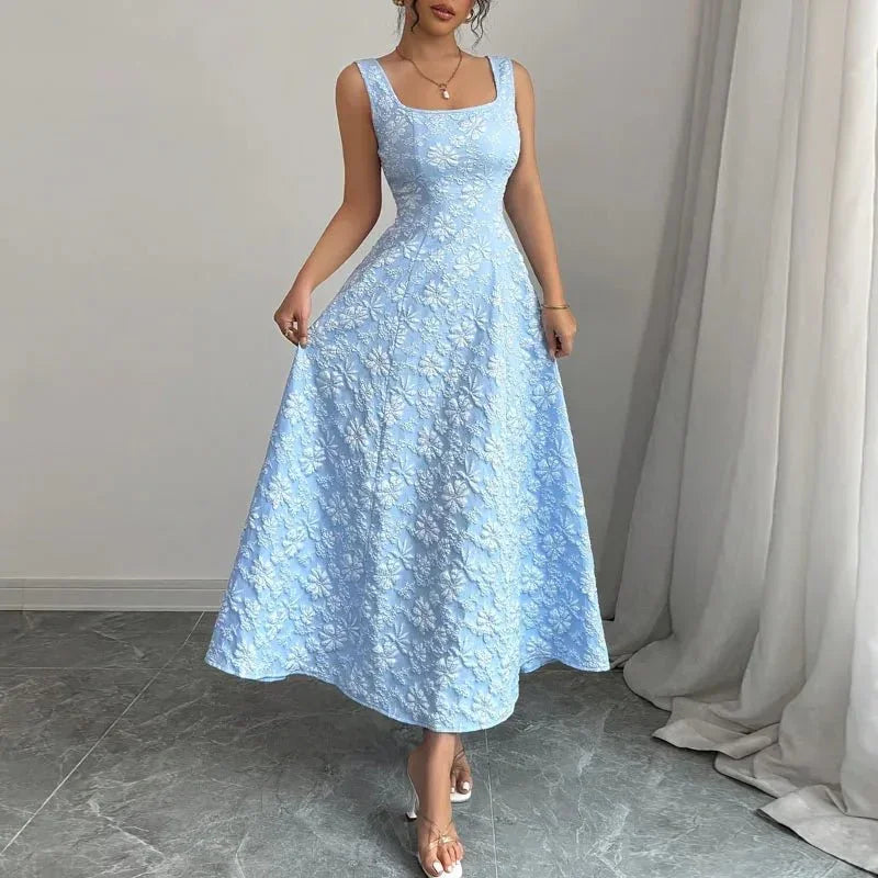 Printed A - Line Sundress – Feminine Summer Look - LunaKit.LTD