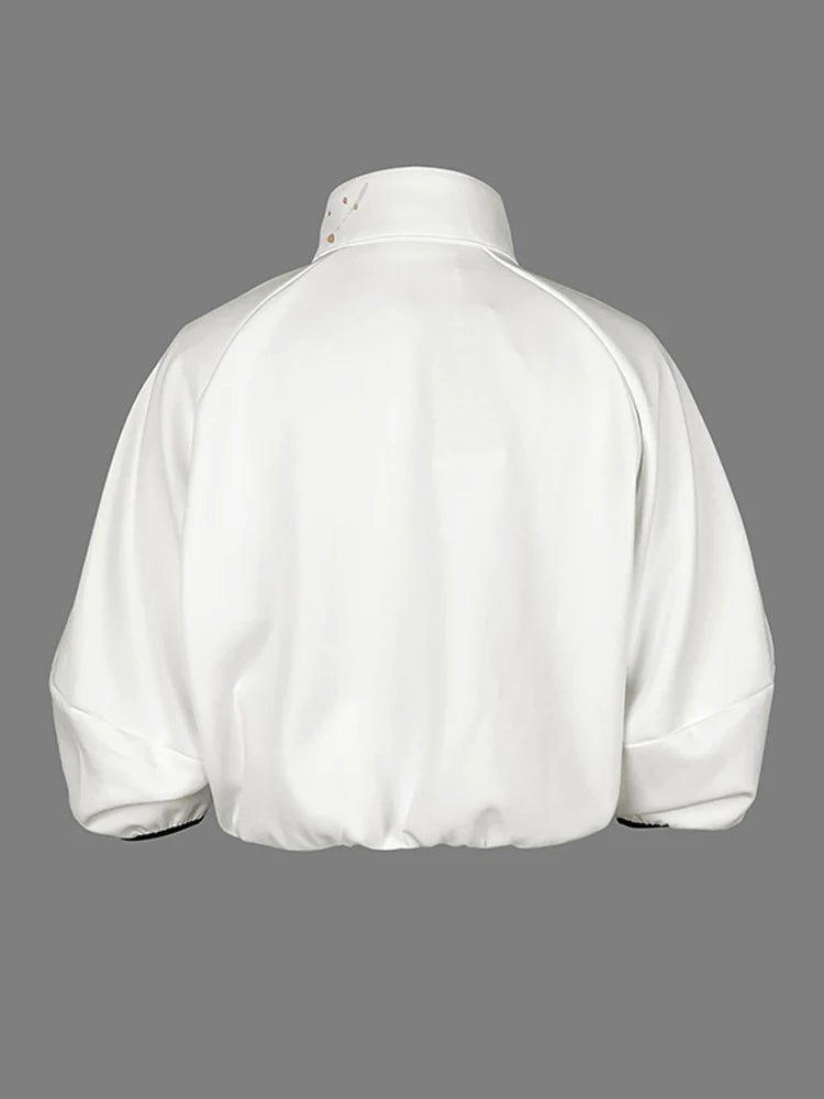 Printed Puff - Sleeve Jacket – Chic Loose Fit Outerwear - LunaKit.LTD