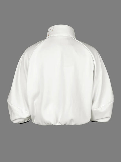 Printed Puff - Sleeve Jacket – Chic Loose Fit Outerwear - LunaKit.LTD