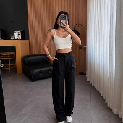 Pure Color Slim Pants – Versatile Everyday Fit - LunaKit.LTD