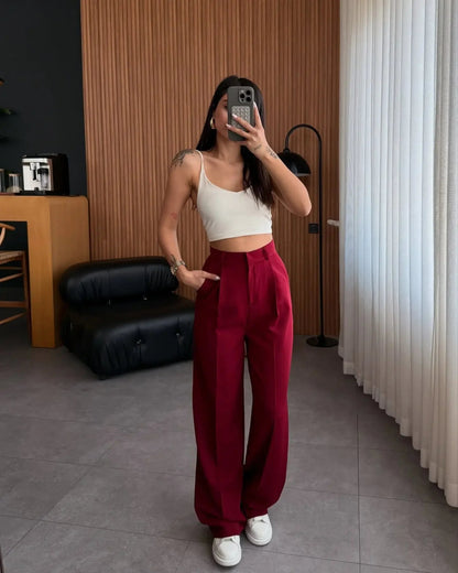 Pure Color Slim Pants – Versatile Everyday Fit - LunaKit.LTD