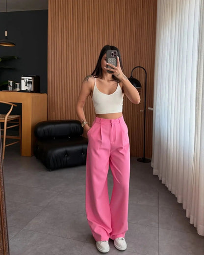 Pure Color Slim Pants – Versatile Everyday Fit - LunaKit.LTD