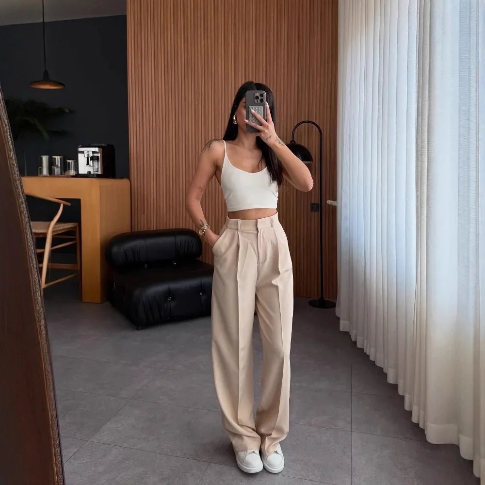 Pure Color Slim Pants – Versatile Everyday Fit - LunaKit.LTD