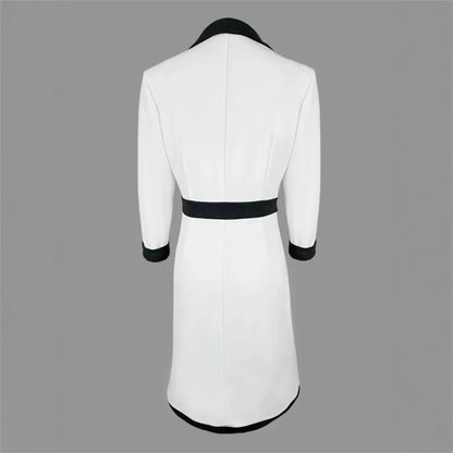 Quarter - Sleeve Colorblock Dress – Modern Office Elegance - LunaKit.LTD