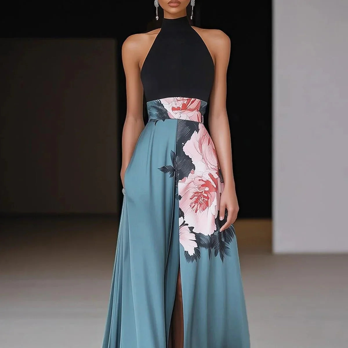 Sleeveless Backless Dress – High - Waist Summer Chic - LunaKit.LTD