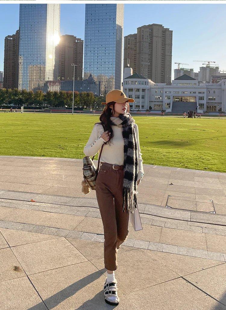 Slim Fit Pullover – Cozy Knit Street Style - LunaKit.LTD