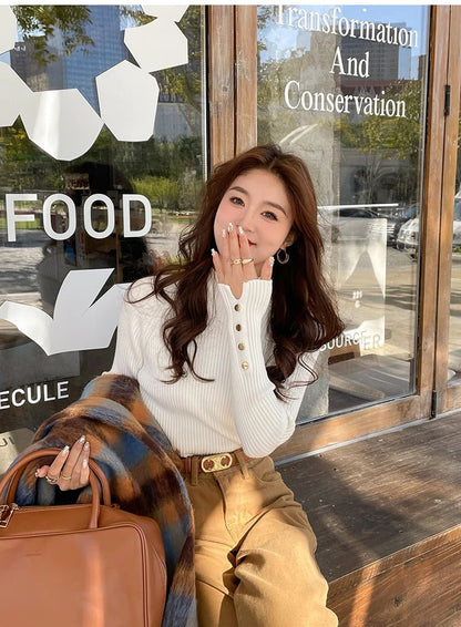 Slim Fit Pullover – Cozy Knit Street Style - LunaKit.LTD