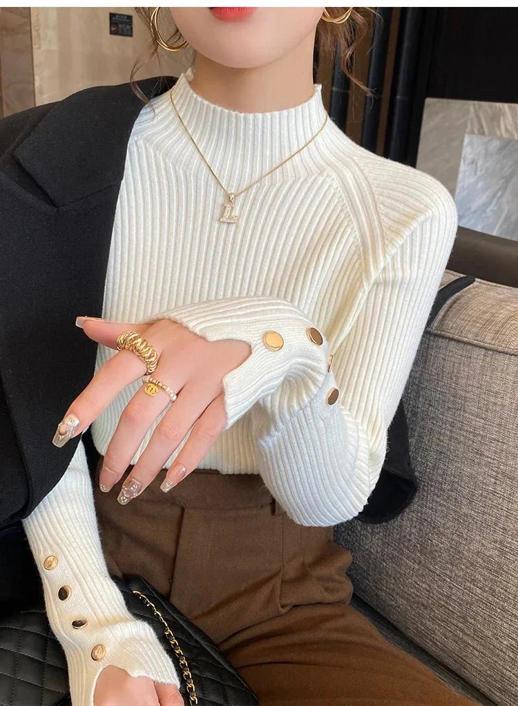 Slim Fit Pullover – Cozy Knit Street Style - LunaKit.LTD