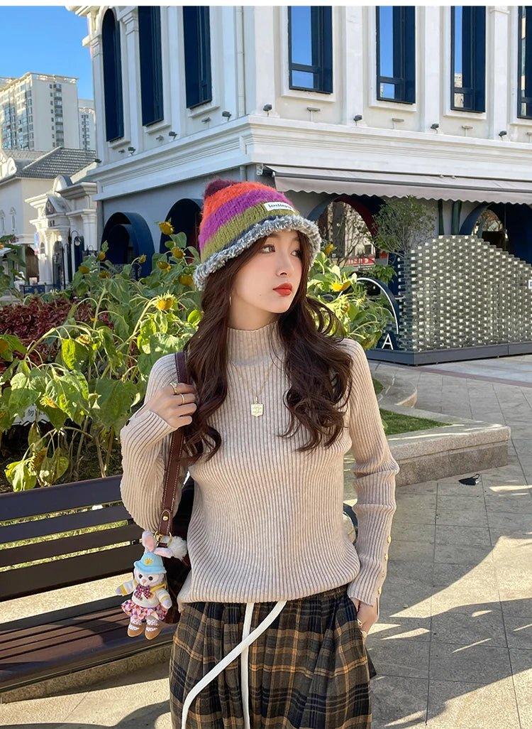 Slim Fit Pullover – Cozy Knit Street Style - LunaKit.LTD