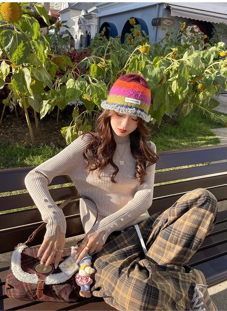 Slim Fit Pullover – Cozy Knit Street Style - LunaKit.LTD