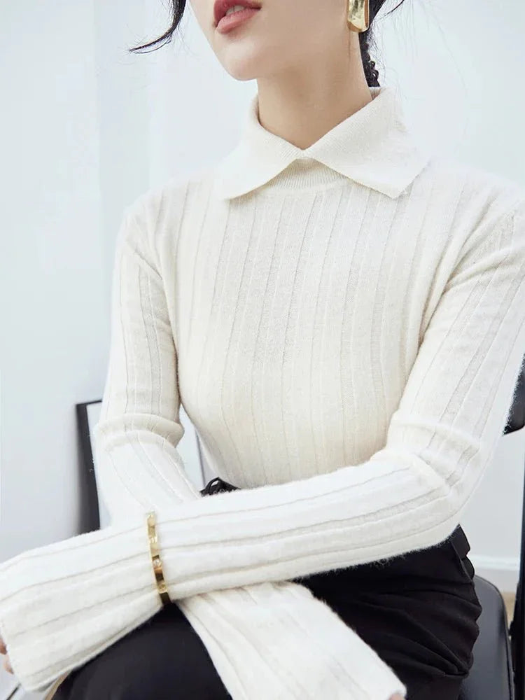 Soft Knit Polo Sweater – Warm Autumn/Winter Essential - LunaKit.LTD