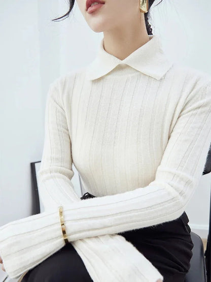 Soft Knit Polo Sweater – Warm Autumn/Winter Essential - LunaKit.LTD