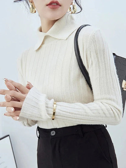 Soft Knit Polo Sweater – Warm Autumn/Winter Essential - LunaKit.LTD