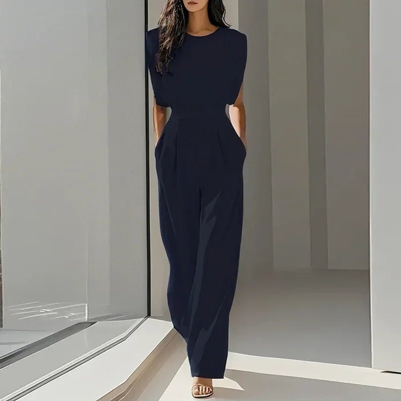 Solid Sleeveless Romper – High - Waist Modern Fit - LunaKit.LTD