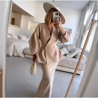 Spring Two - Piece Dress Set – Modern Feminine Style - LunaKit.LTD