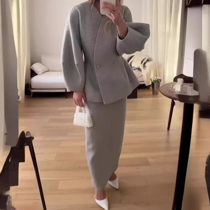 Spring Two - Piece Dress Set – Modern Feminine Style - LunaKit.LTD