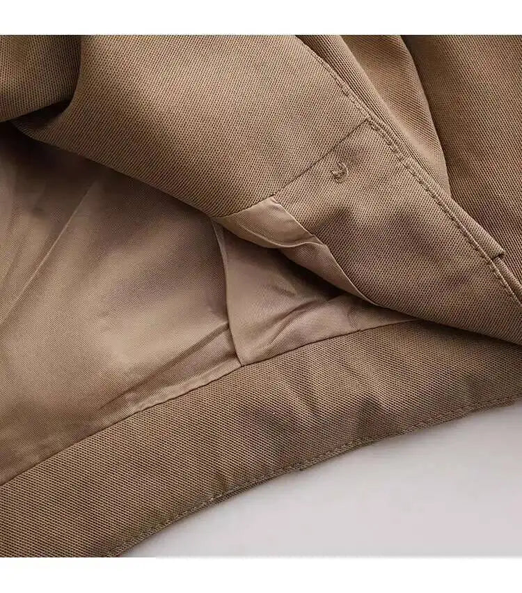 Stylish Short Trench – Lapel Collar with Belted Cuffs - LunaKit.LTD