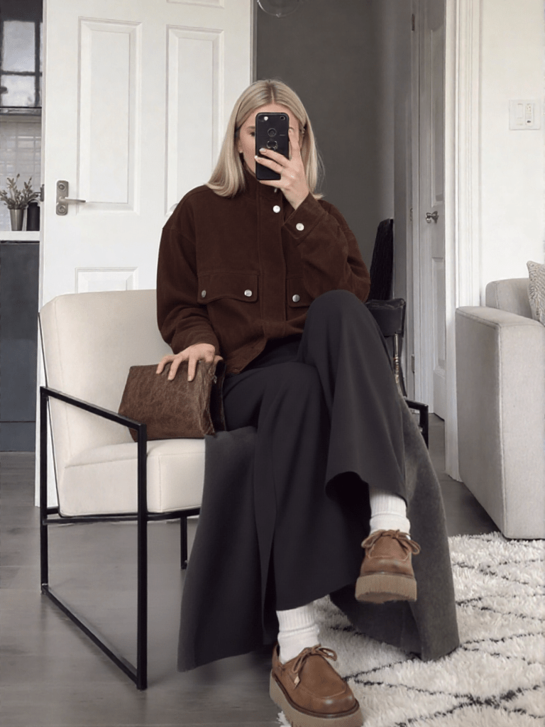 Suede Bomber Jacket – Minimal Button - Up Design - LunaKit.LTD