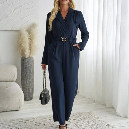 Tailored Jumpsuit – Chic Commuter One - Piece Style - LunaKit.LTD