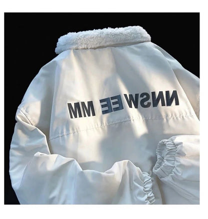 Thick Warm Fleece Jacket – Casual Baseball Design - LunaKit.LTD