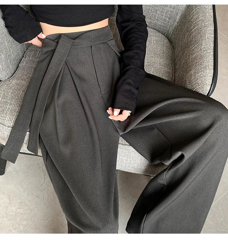 Thick Wide - Leg Trousers – Casual Straight Fit - LunaKit.LTD