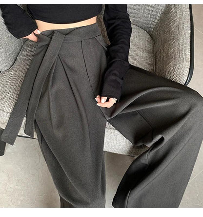 Thick Wide - Leg Trousers – Casual Straight Fit - LunaKit.LTD