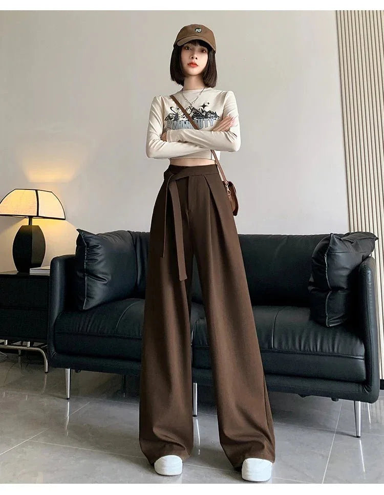 Thick Wide - Leg Trousers – Casual Straight Fit - LunaKit.LTD