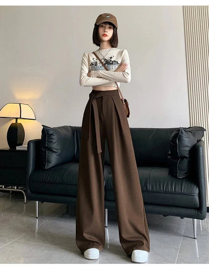 Thick Wide - Leg Trousers – Casual Straight Fit - LunaKit.LTD