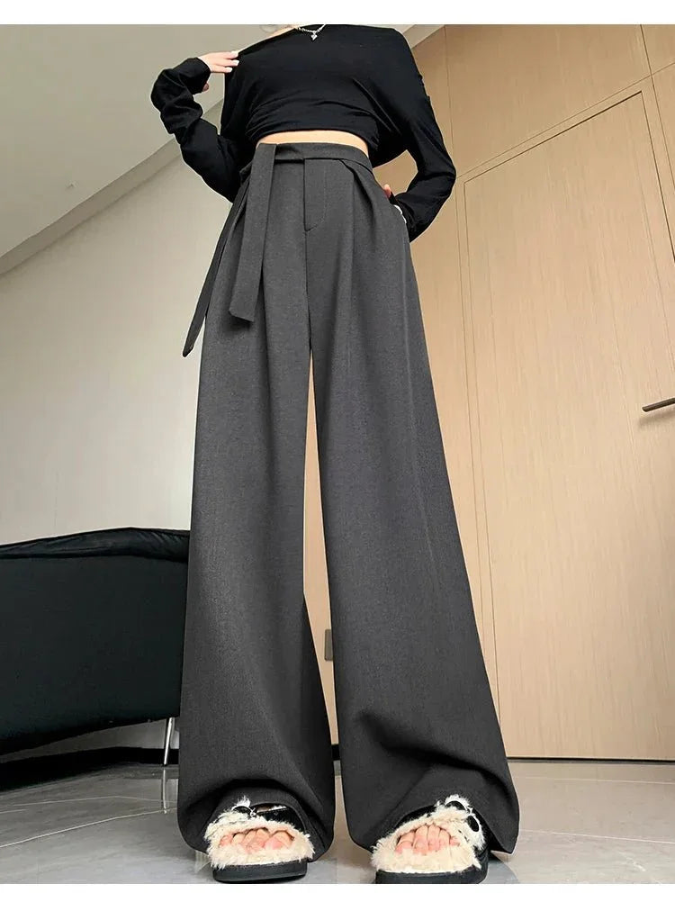 Thick Wide - Leg Trousers – Casual Straight Fit - LunaKit.LTD