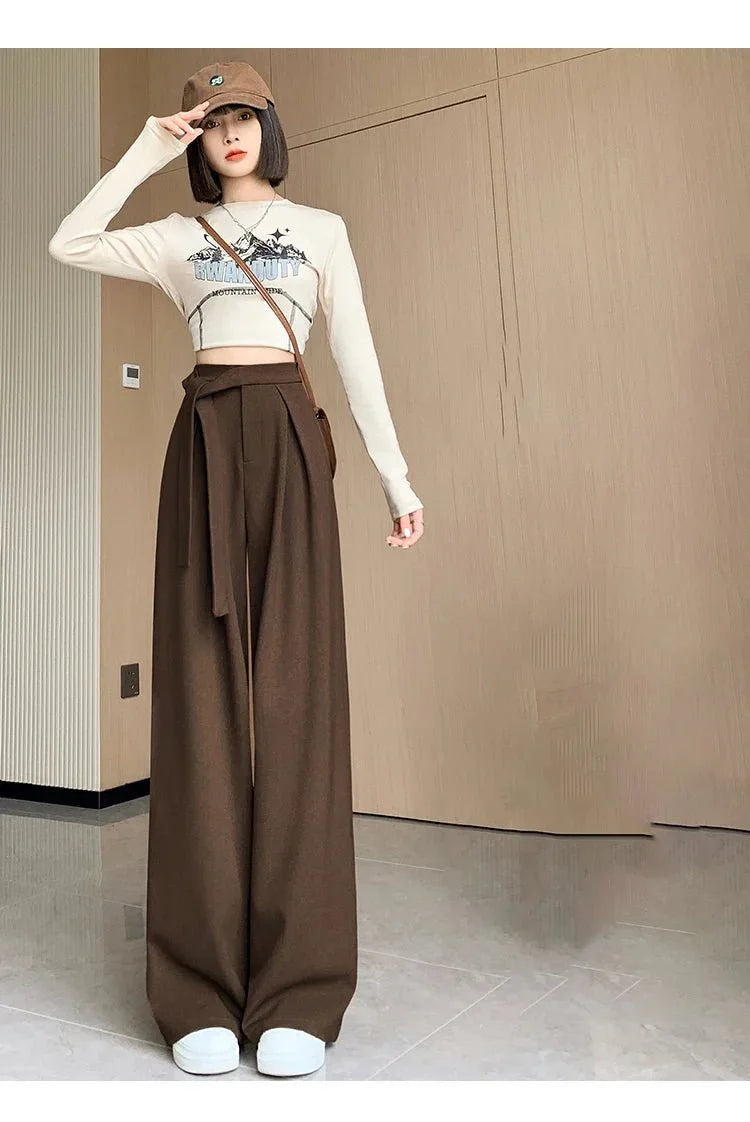 Thick Wide - Leg Trousers – Casual Straight Fit - LunaKit.LTD