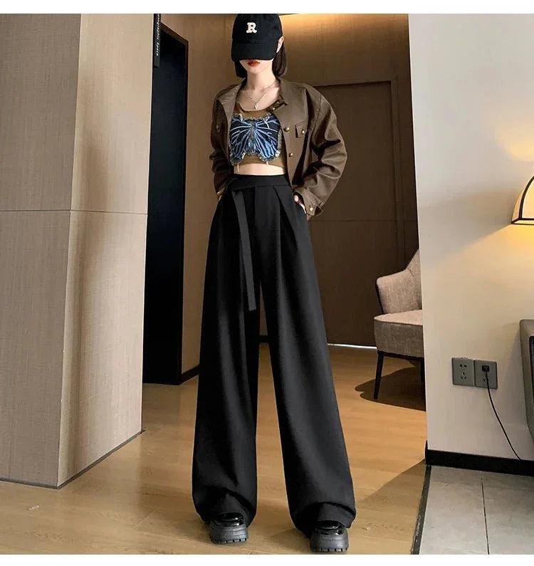 Thick Wide - Leg Trousers – Casual Straight Fit - LunaKit.LTD