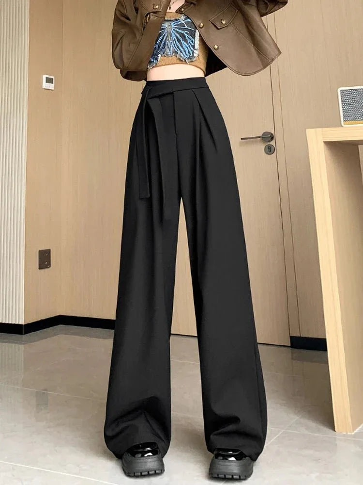 Thick Wide - Leg Trousers – Casual Straight Fit - LunaKit.LTD