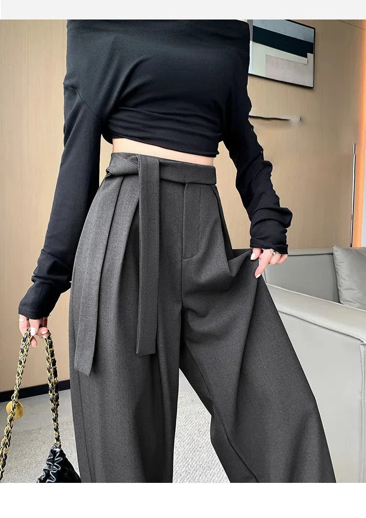 Thick Wide - Leg Trousers – Casual Straight Fit - LunaKit.LTD