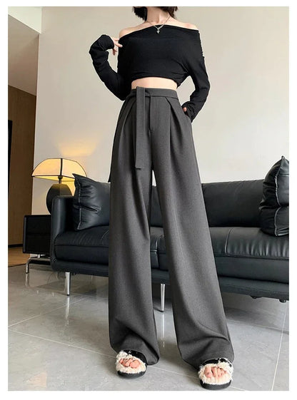 Thick Wide - Leg Trousers – Casual Straight Fit - LunaKit.LTD