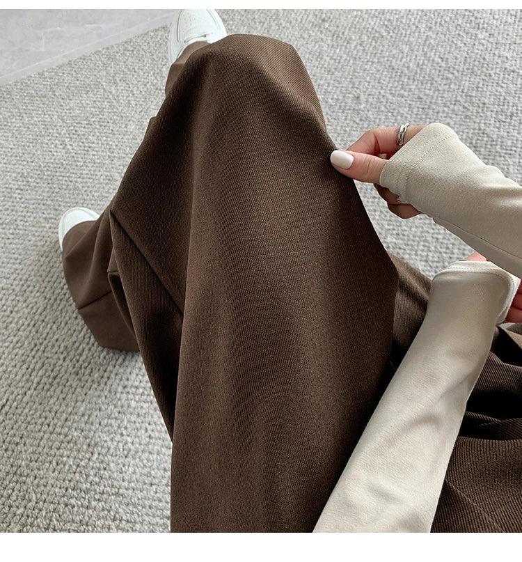 Thick Wide - Leg Trousers – Casual Straight Fit - LunaKit.LTD