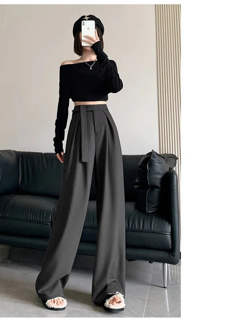 Thick Wide - Leg Trousers – Casual Straight Fit - LunaKit.LTD