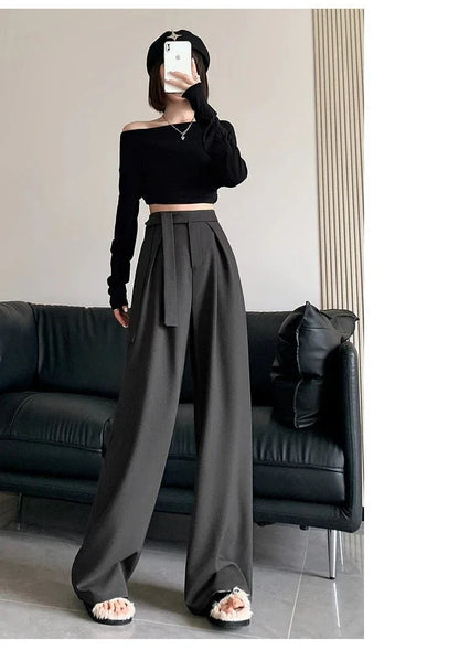Thick Wide - Leg Trousers – Casual Straight Fit - LunaKit.LTD