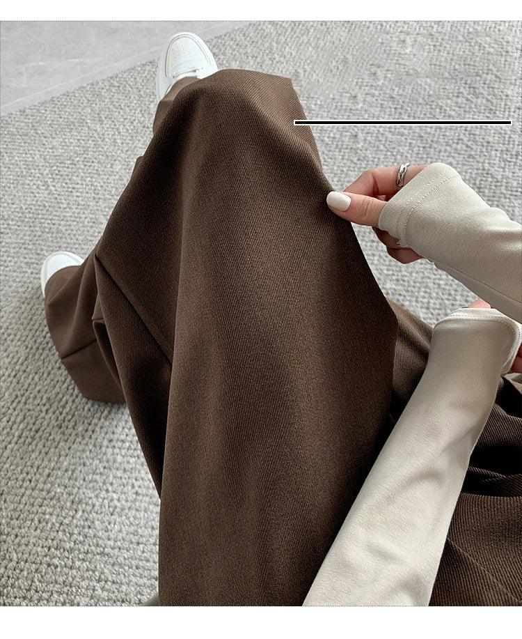 Thick Wide - Leg Trousers – Casual Straight Fit - LunaKit.LTD