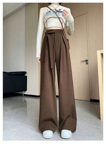 Thick Wide - Leg Trousers – Casual Straight Fit - LunaKit.LTD