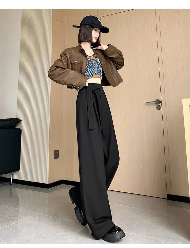 Thick Wide - Leg Trousers – Casual Straight Fit - LunaKit.LTD