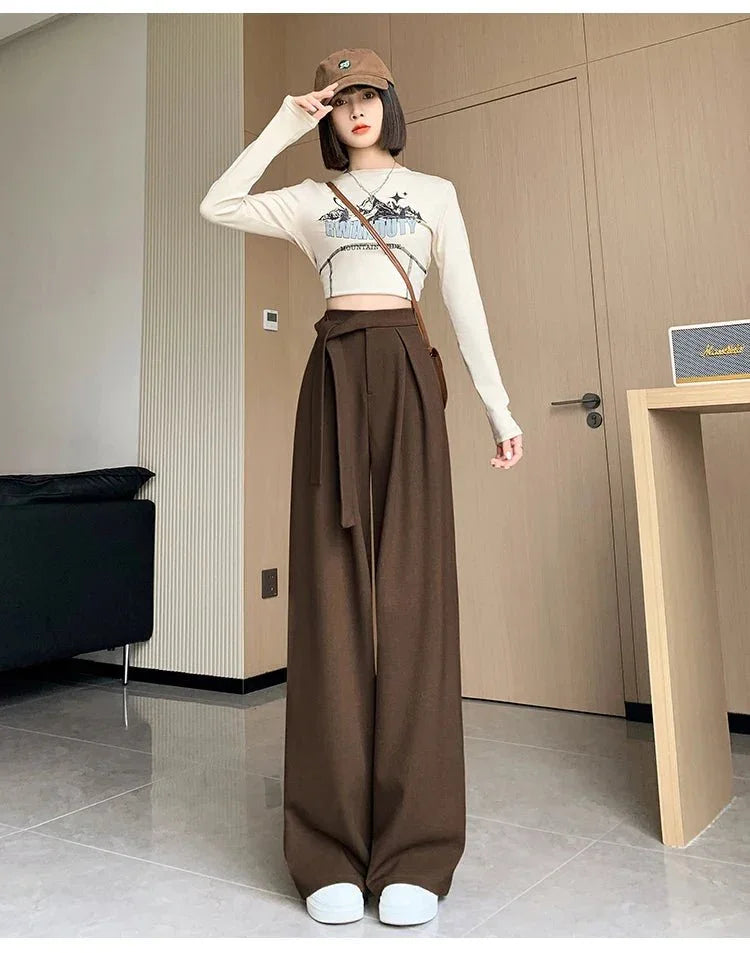 Thick Wide - Leg Trousers – Casual Straight Fit - LunaKit.LTD