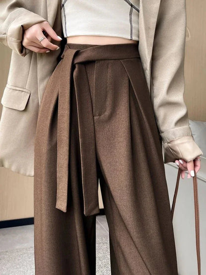 Thick Wide - Leg Trousers – Casual Straight Fit - LunaKit.LTD