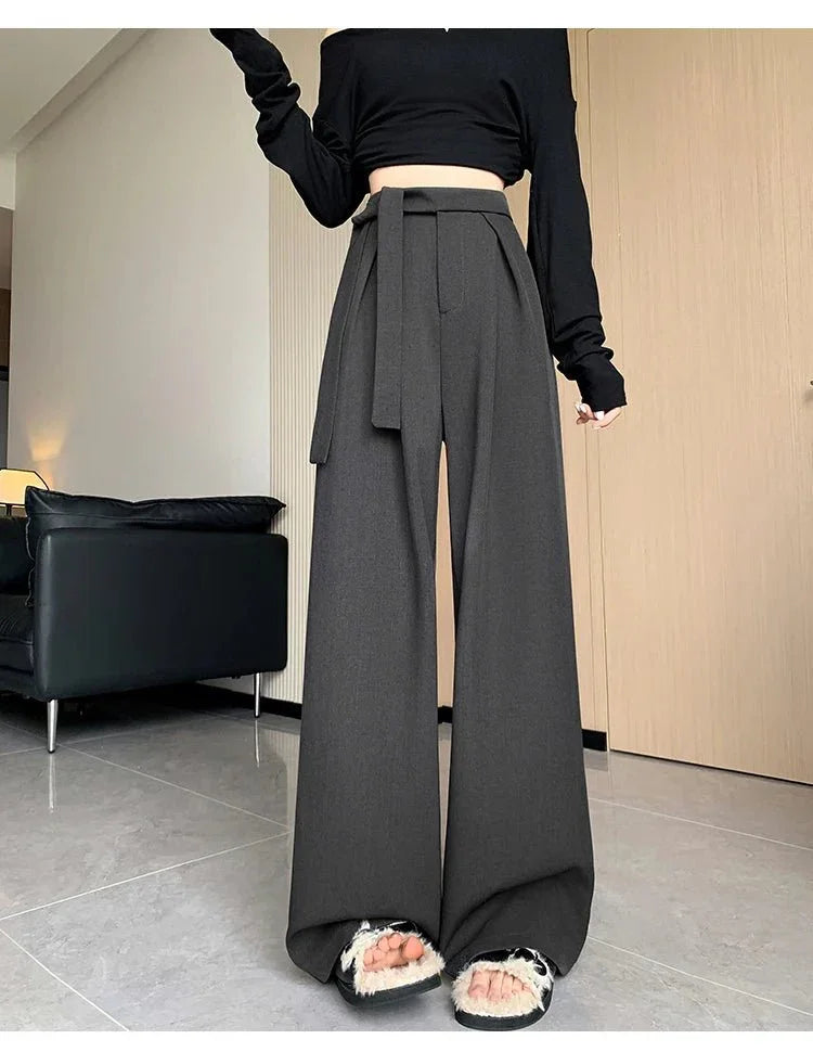 Thick Wide - Leg Trousers – Casual Straight Fit - LunaKit.LTD