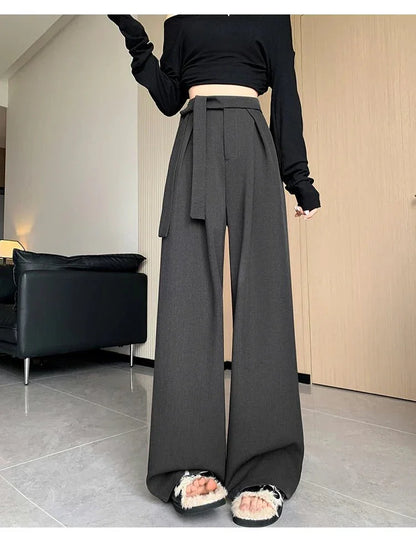 Thick Wide - Leg Trousers – Casual Straight Fit - LunaKit.LTD